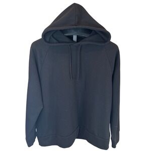 Eddie Bauer Womens XL Black Pullover Hoodie Fleece Raglan Sleeve‎ Solid Casual